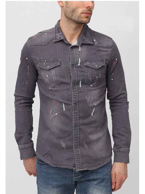 Camisa vaquera slim fit Kebello - Kiabi