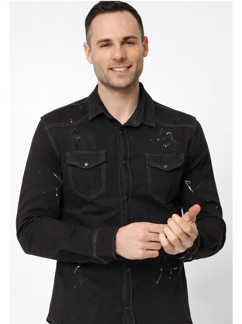 Camisa vaquera slim fit Kebello - Kiabi