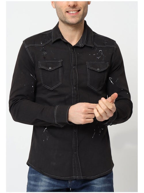 Camisa vaquera slim fit Kebello - Kiabi