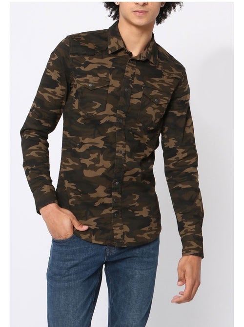 Camisa vaquera slim fit Kebello - Kiabi