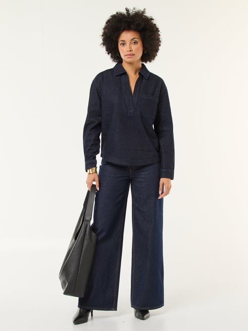 Camisa vaquero de manga larga - Kiabi Camisa vaquero de manga larga - Kiabi