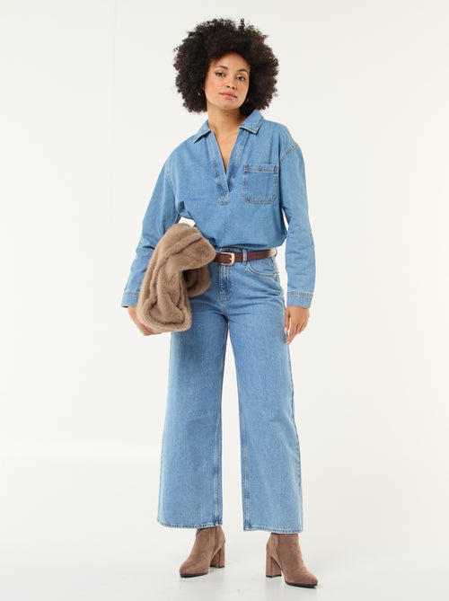 Camisa vaquero de manga larga - Kiabi Camisa vaquero de manga larga - Kiabi