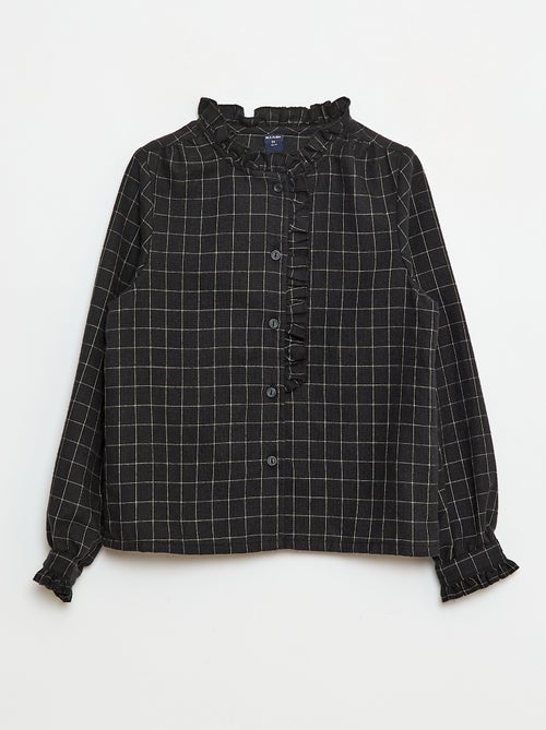 Camisa victoriana de cuadros - Kiabi