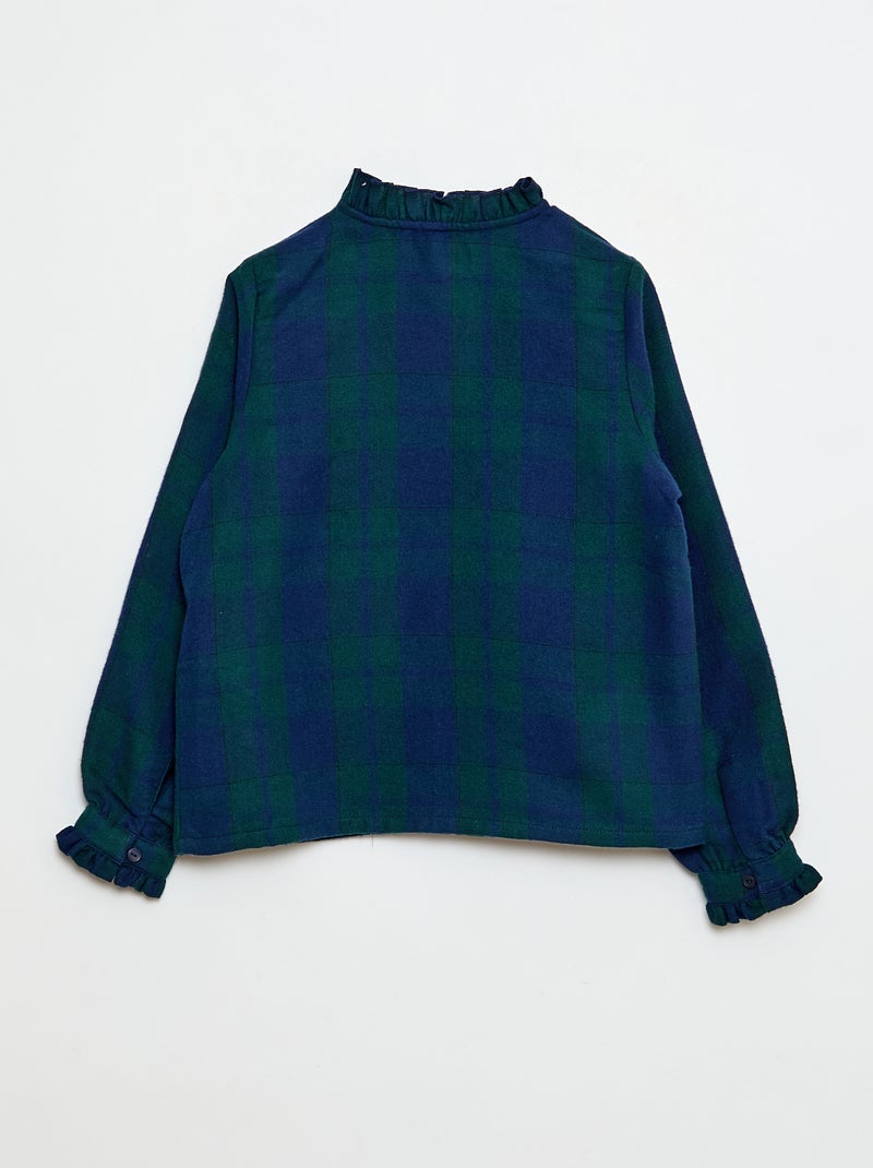 Camisa victoriana de cuadros Verde - Kiabi