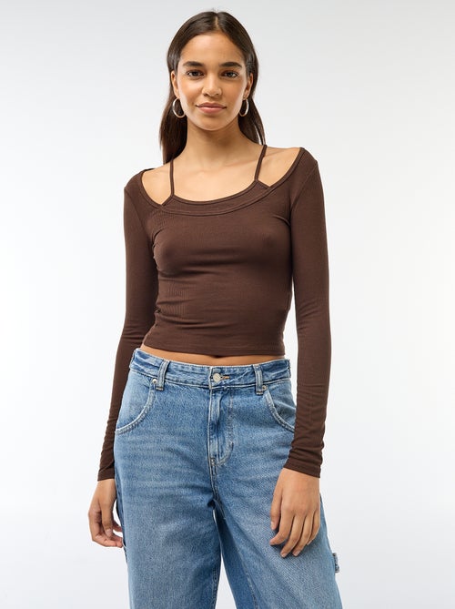 Camiseta - Camisola efecto 2 en 1 - Kiabi