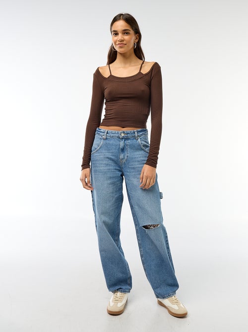 Camiseta - Camisola efecto 2 en 1 - Kiabi