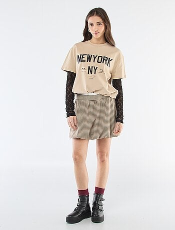 Camiseta 2 en 1 con encaje