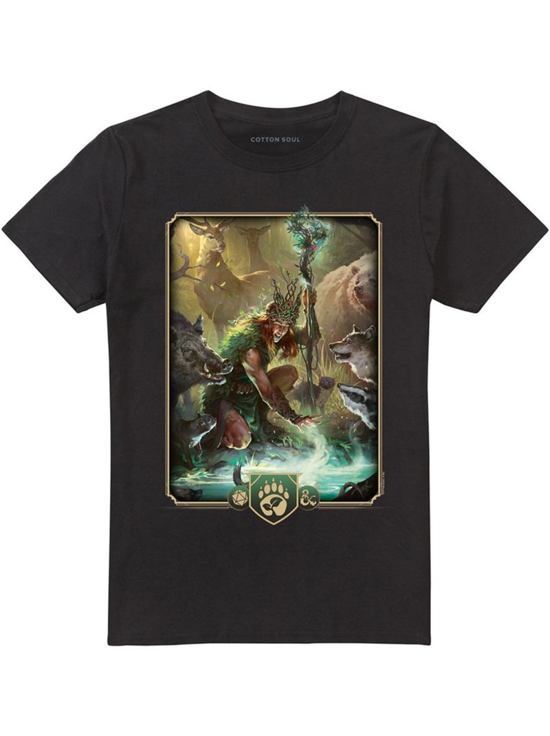 Camiseta 2024 de druida diseño arte clave para adultos unisex - dungeons & dragons Negro - Kiabi