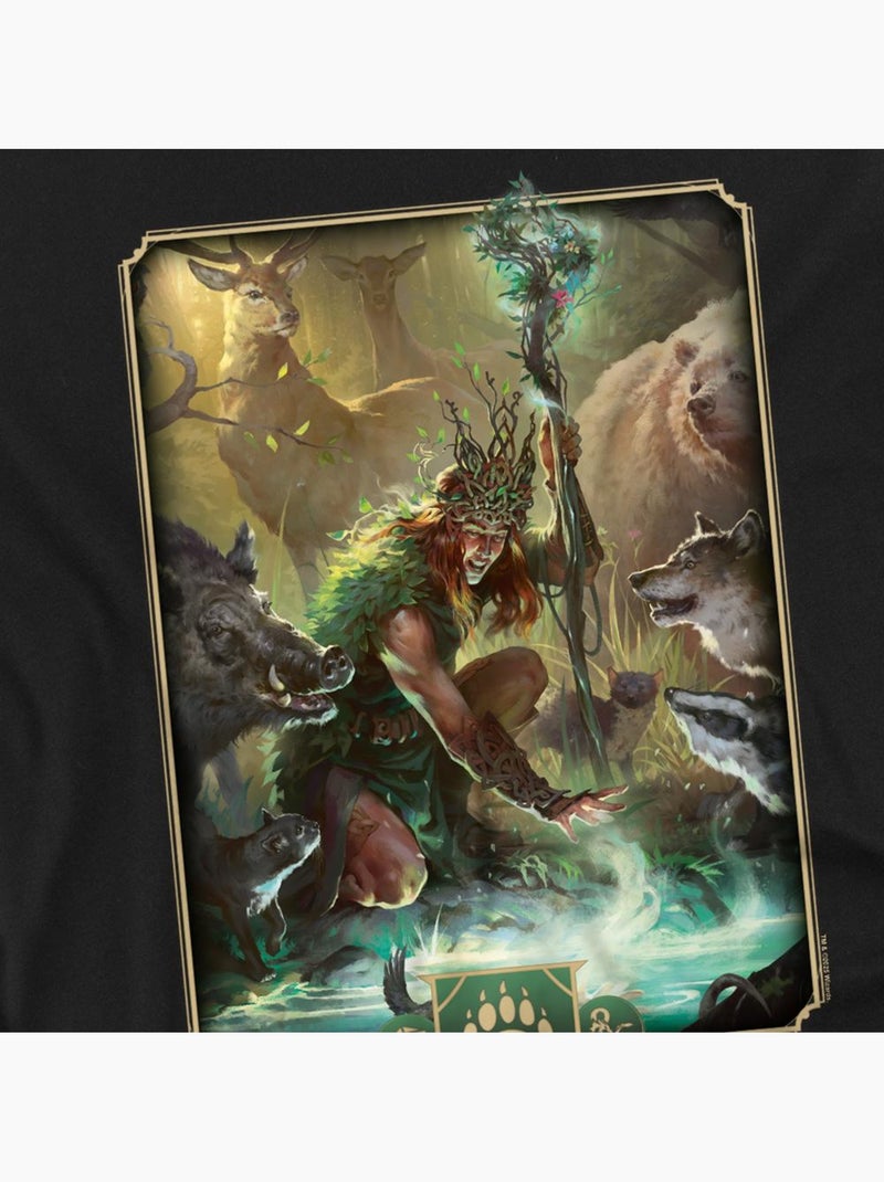 Camiseta 2024 de druida diseño arte clave para adultos unisex - dungeons & dragons Negro - Kiabi