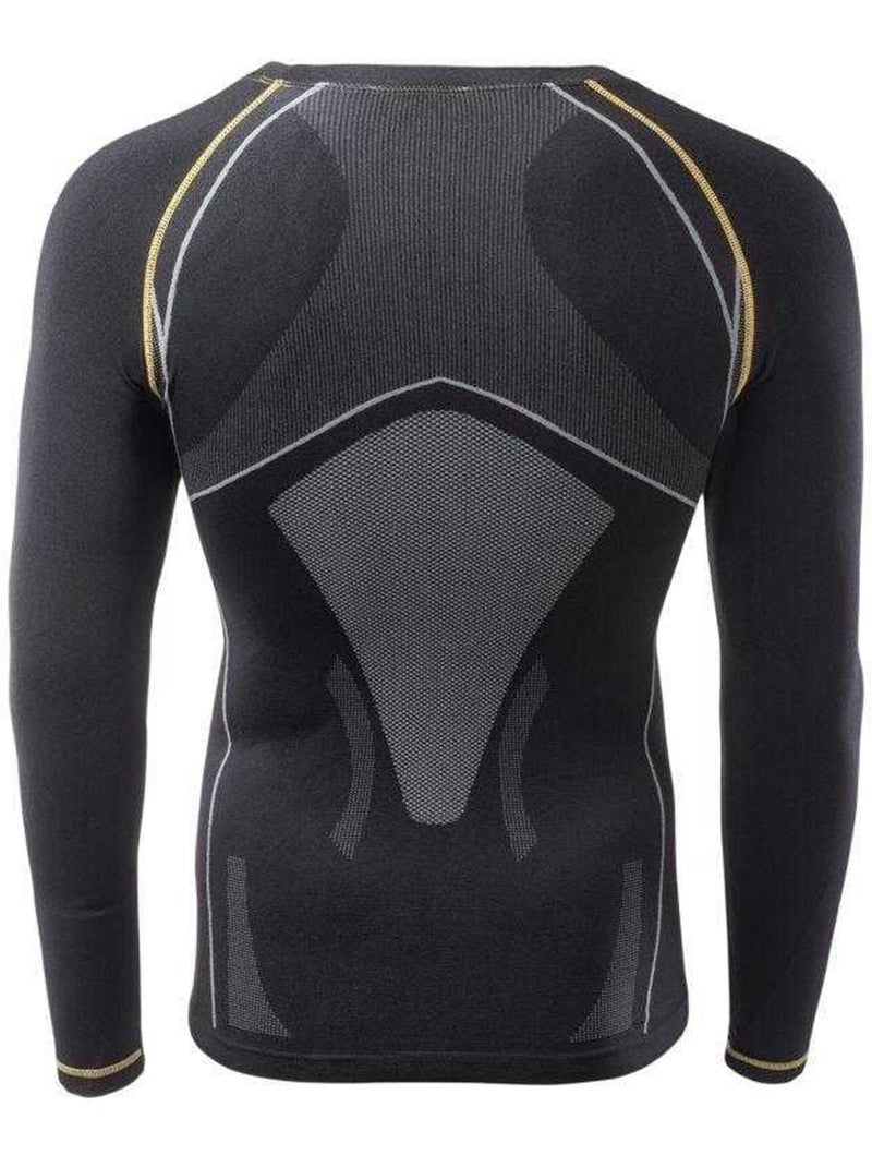 Camiseta 4rc3 de manga larga para hombre - brugi Negro - Kiabi