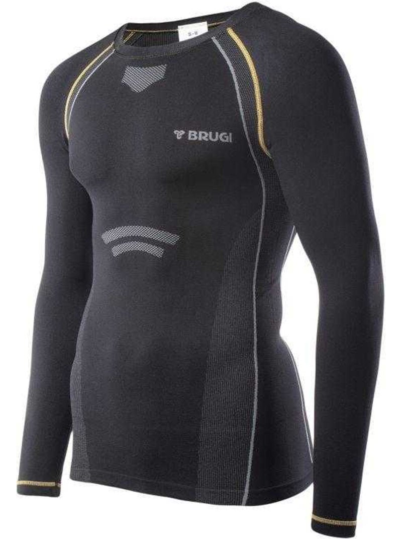 Camiseta 4rc3 de manga larga para hombre - brugi Negro - Kiabi