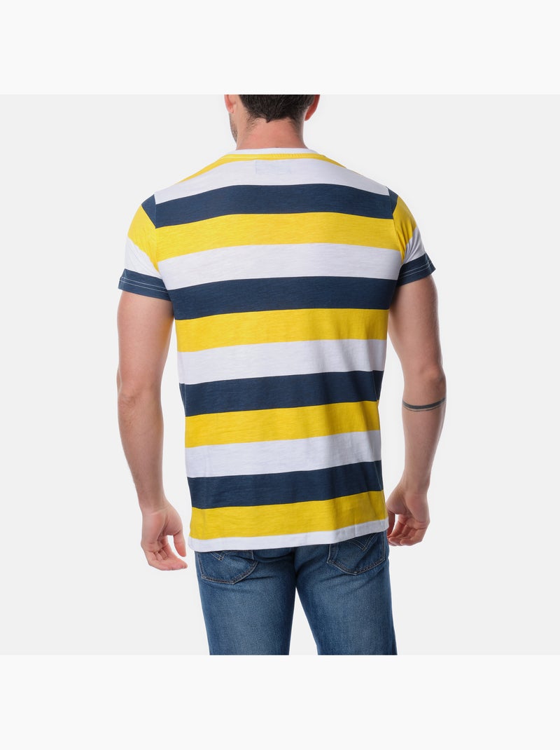 Camiseta a rayas Azul Amarillo - Kiabi