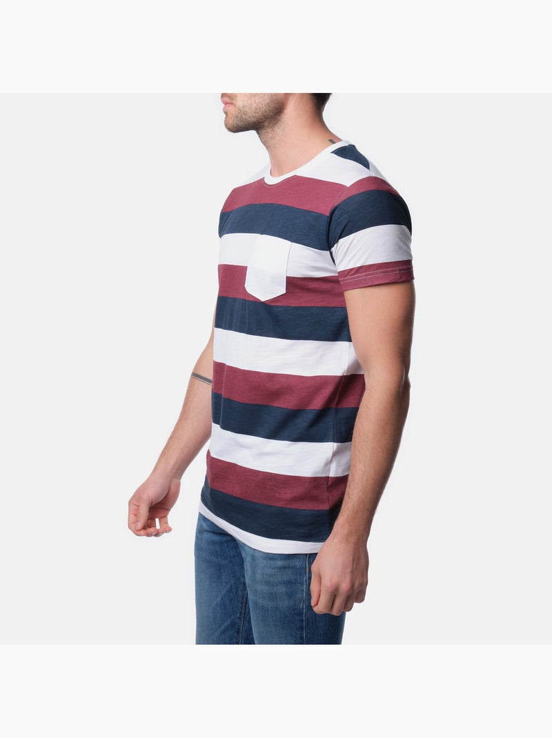 Camiseta a rayas Azul burdeos - Kiabi