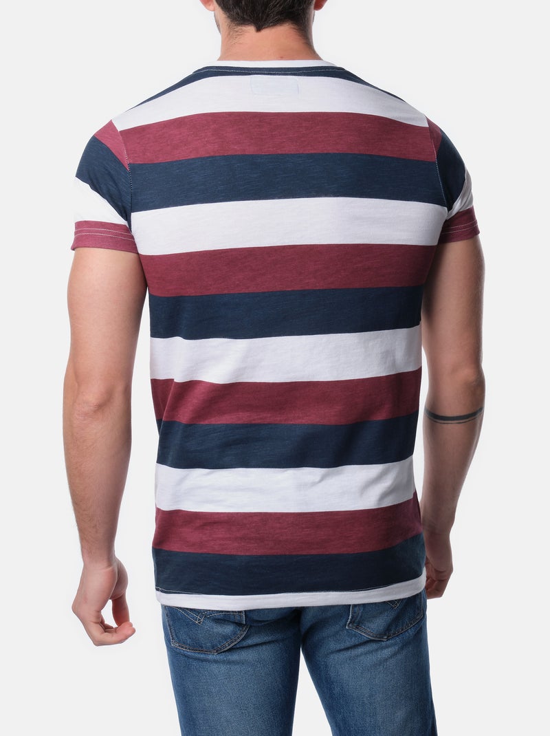 Camiseta a rayas Azul burdeos - Kiabi