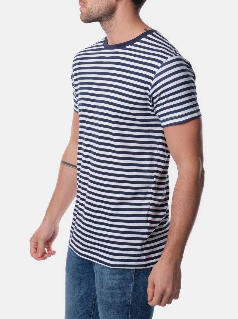 Camiseta a rayas Azul marino - Kiabi