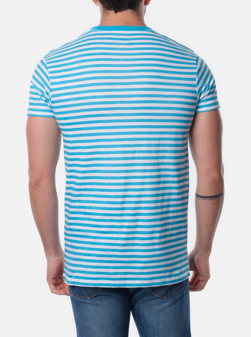 Camiseta a rayas Azul turquesa - Kiabi