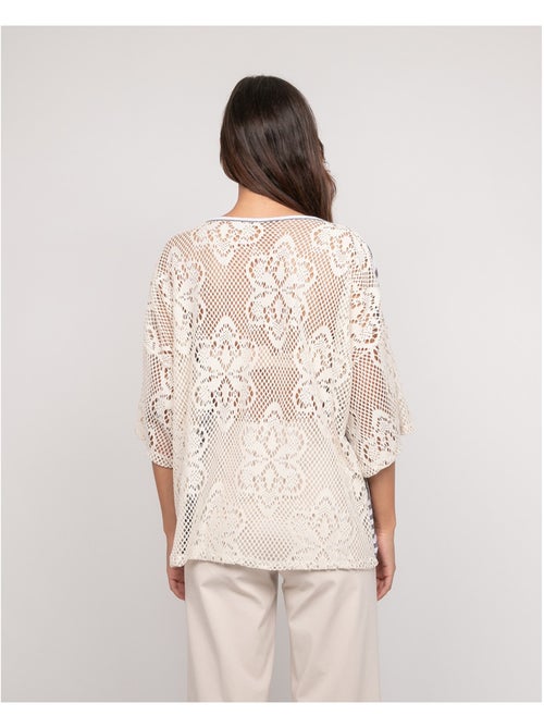 Camiseta a rayas con espalda calada FINLEY - Kiabi Camiseta a rayas con espalda calada FINLEY - Kiabi