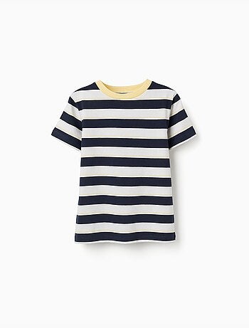 Camiseta a rayas de algodón