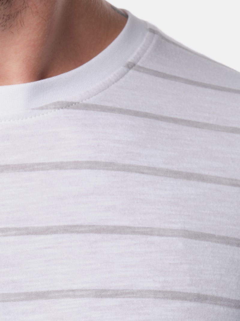 Camiseta a rayas Gris - Kiabi