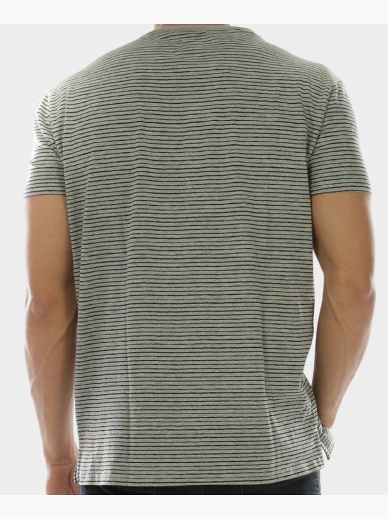 Camiseta a rayas Gris - Kiabi