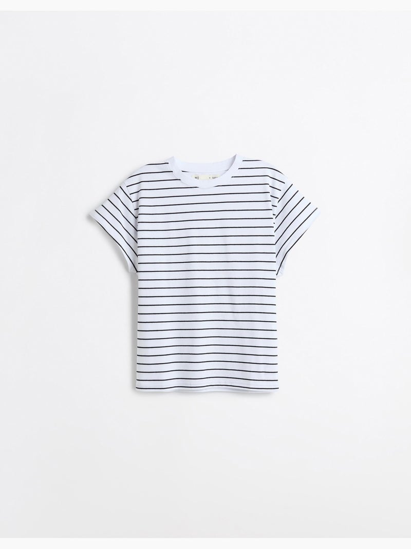 Camiseta a rayas, MO Fashion Blanco - Kiabi