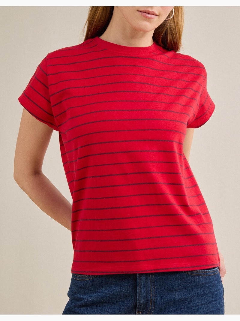 Camiseta a rayas, MO Fashion Rojo - Kiabi