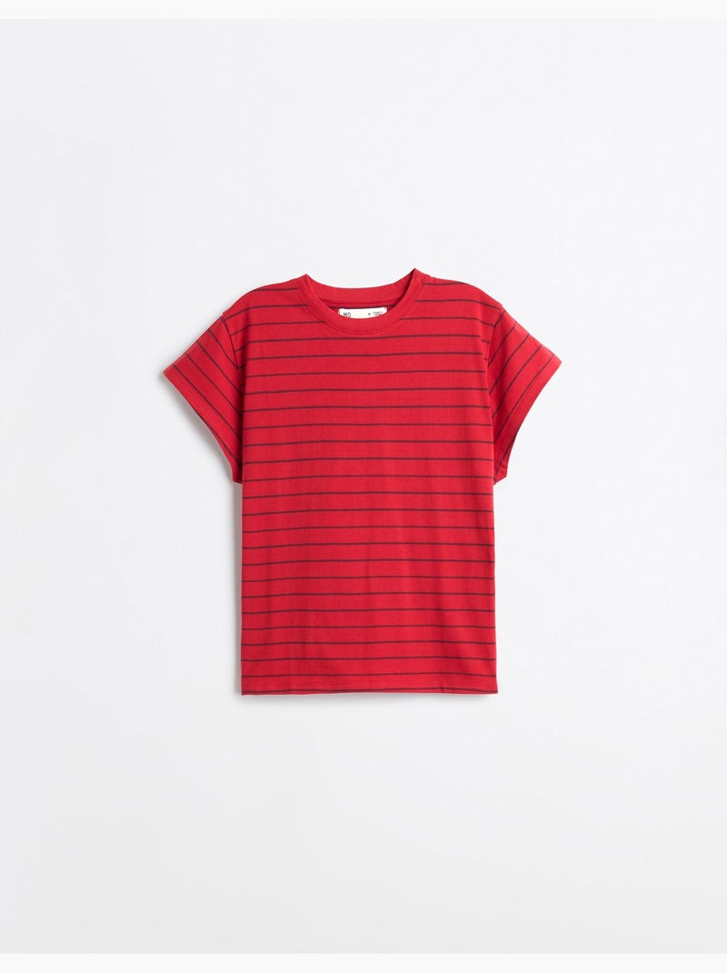 Camiseta a rayas, MO Fashion Rojo - Kiabi