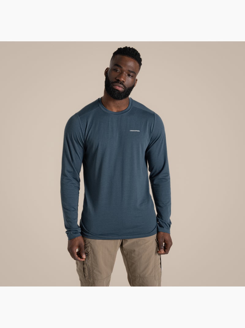 Camiseta abel de nosilife de manga larga para hombre - craghoppers Azul - Kiabi