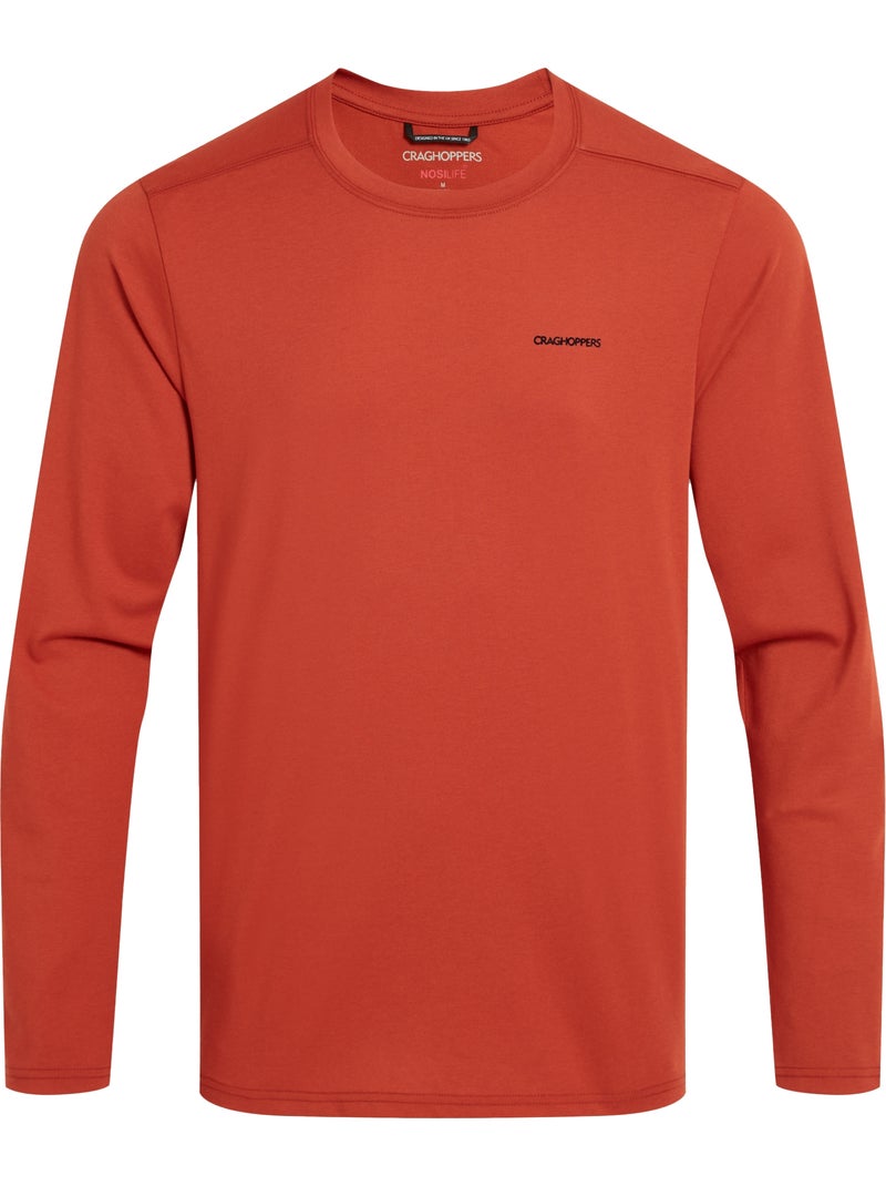 Camiseta abel de nosilife de manga larga para hombre - craghoppers Naranja/Rojo - Kiabi