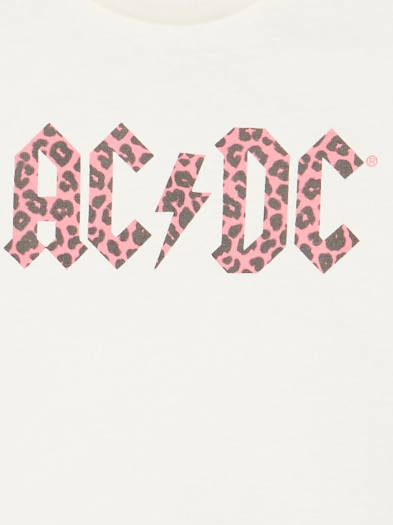 Camiseta 'AC DC' de manga corta Blanco - Kiabi