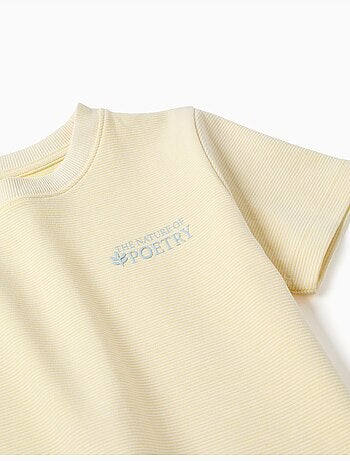 Camiseta acanalada con estampado Poetry