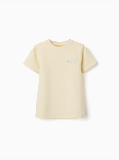 Camiseta acanalada con estampado Poetry - Kiabi