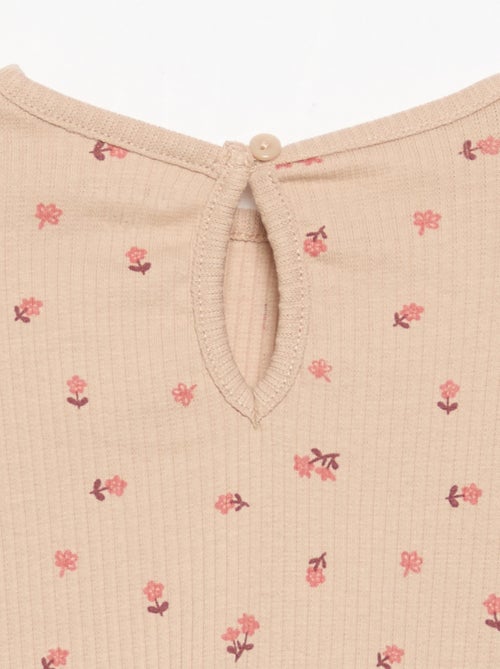 Camiseta acanalada de manga larga - Kiabi