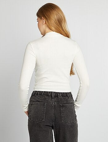 Camiseta acanalada de manga larga