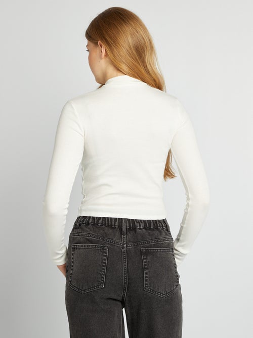 Camiseta acanalada de manga larga - Kiabi