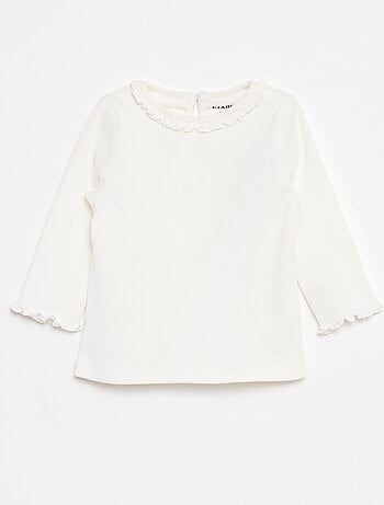 Camiseta acanalada de manga larga