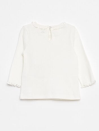 Camiseta acanalada de manga larga