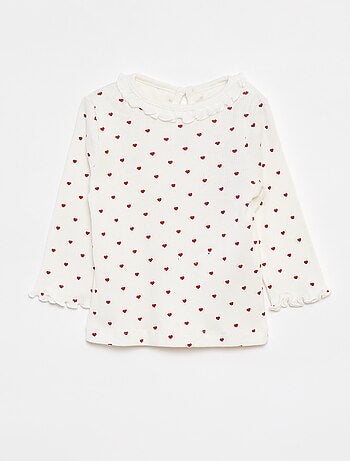 Camiseta acanalada de manga larga