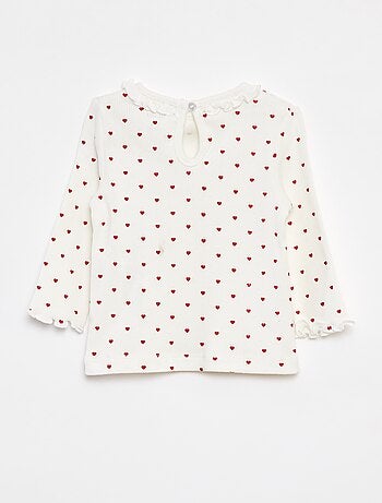 Camiseta acanalada de manga larga