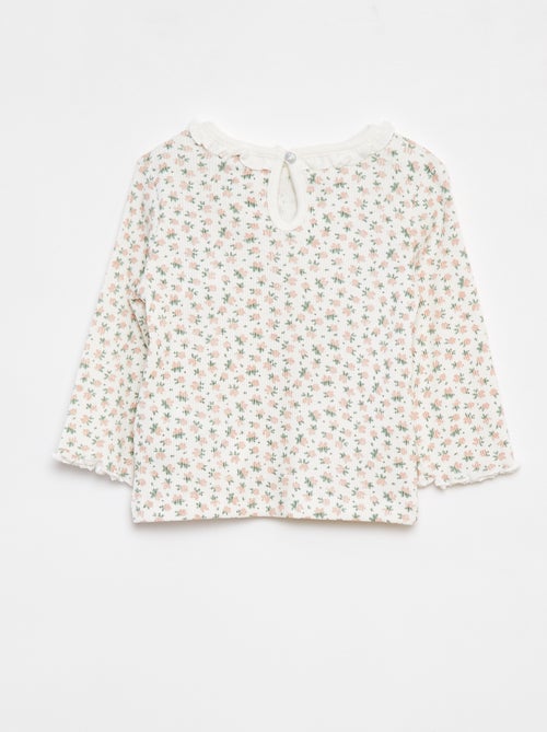 Camiseta acanalada de manga larga - Kiabi