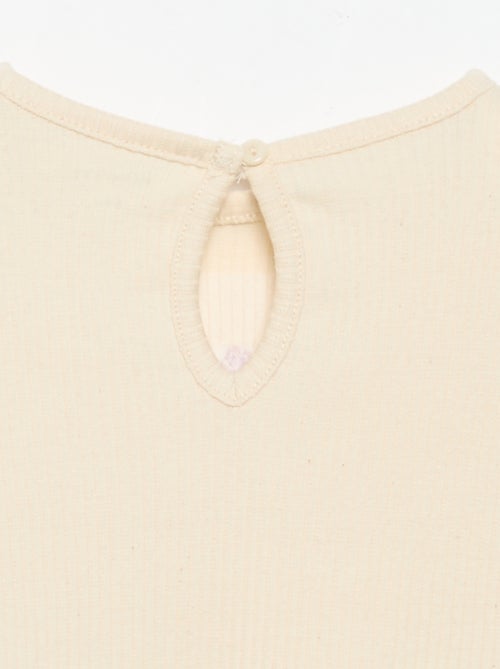 Camiseta acanalada de manga larga - Kiabi