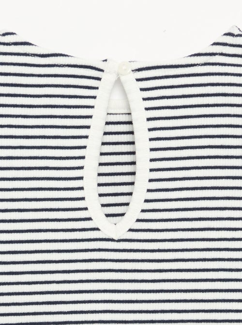 Camiseta acanalada de manga larga con nudo - Kiabi