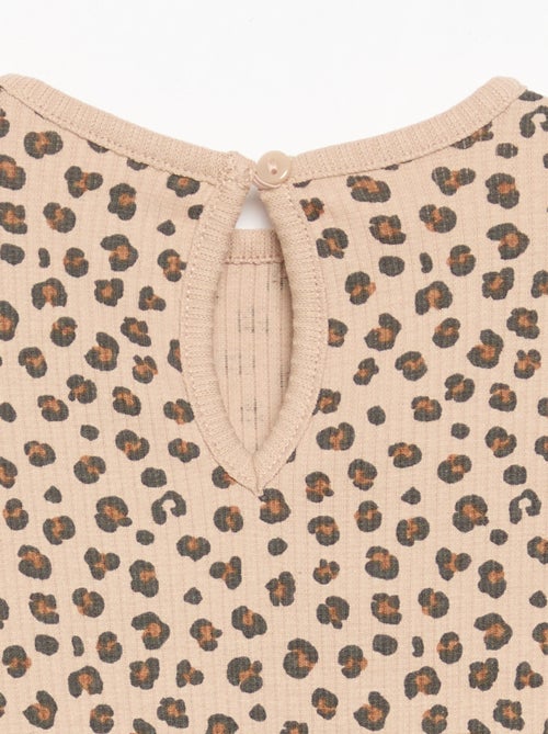 Camiseta acanalada de manga larga - Kiabi