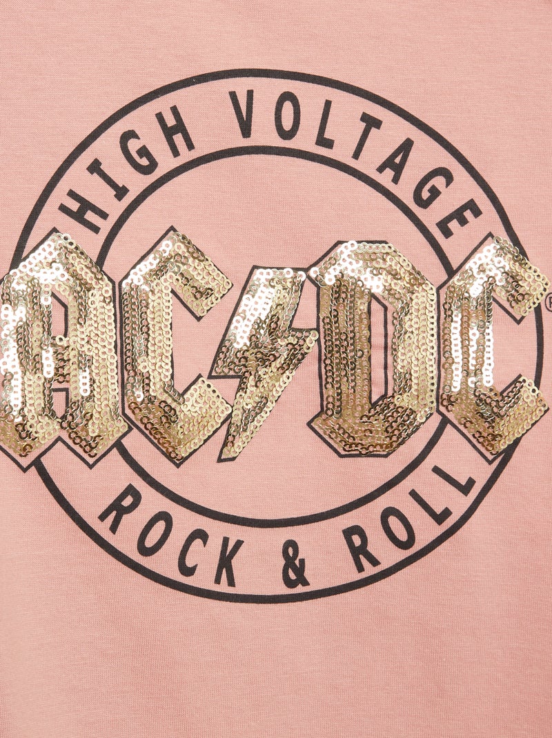 Camiseta 'ACDC' - colección de fácil colocación ROSA - Kiabi