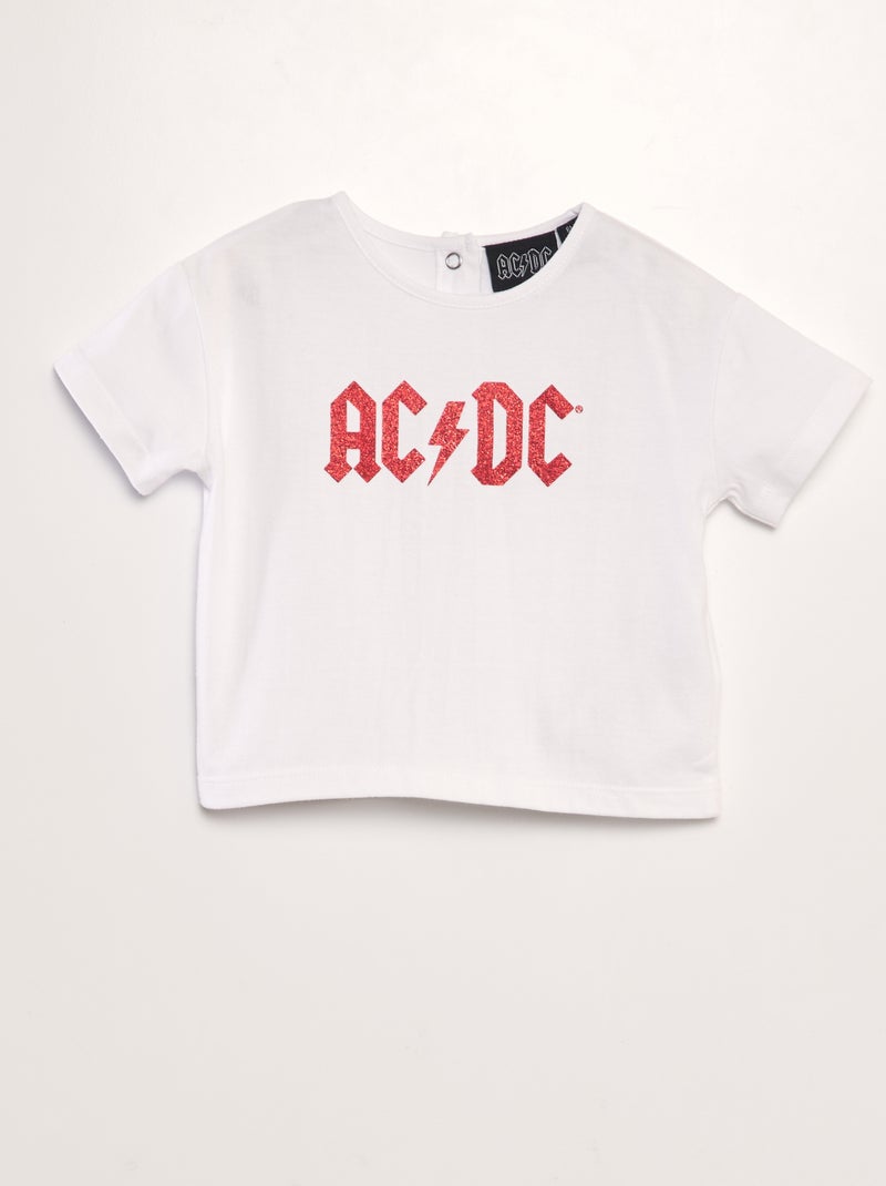 Camiseta 'AC/DC' de manga corta BLANCO - Kiabi