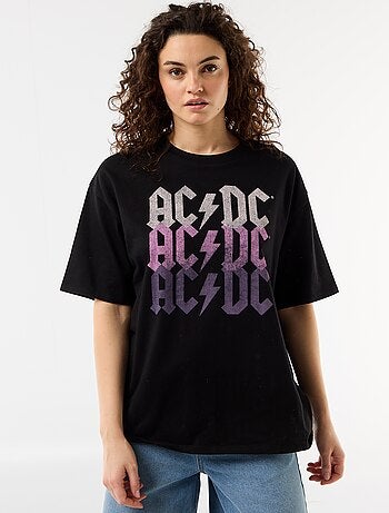 Camiseta 'AC/DC' de manga corta