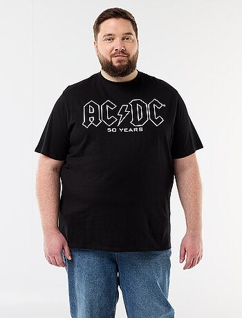 Camiseta 'ACDC' estampada a doble cara de manga corta