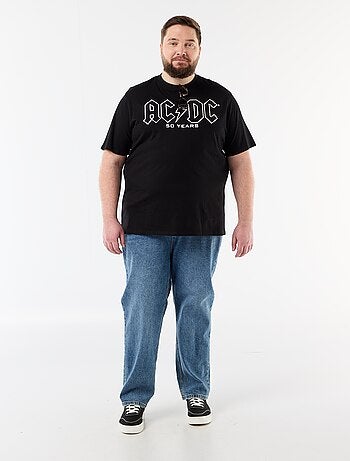 Camiseta 'ACDC' estampada a doble cara de manga corta