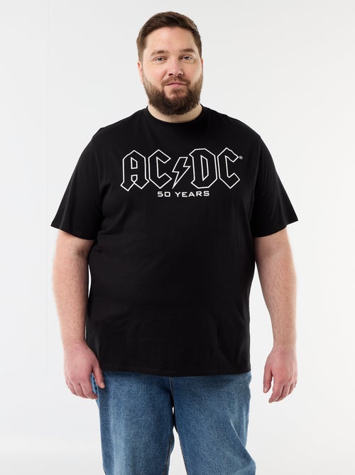 Camiseta 'ACDC' estampada a doble cara de manga corta - Kiabi