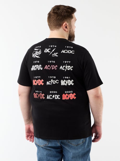 Camiseta 'ACDC' estampada a doble cara de manga corta - Kiabi